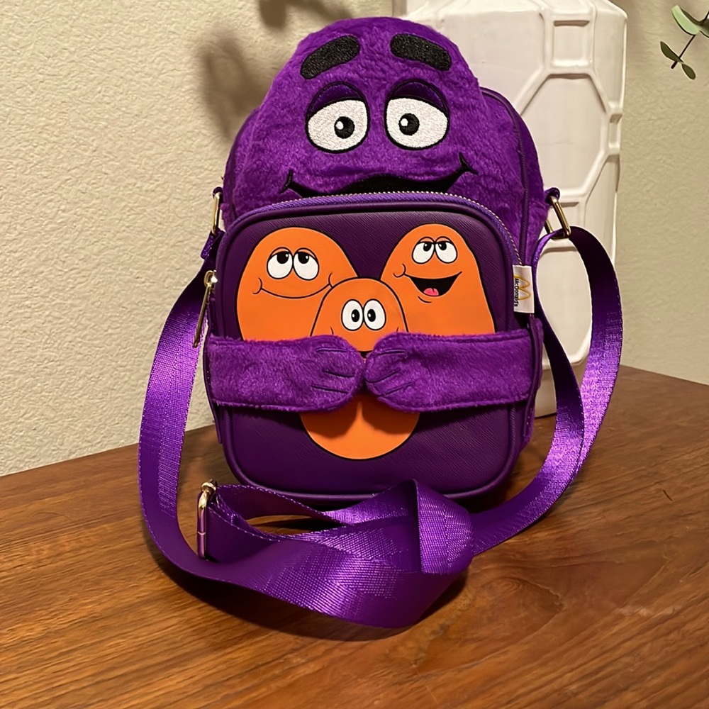 Brand new Loungefly Grimace Cosplay Crossbuddy Bag